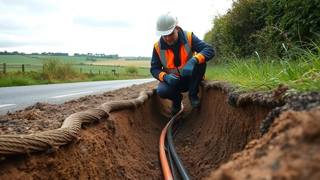 Underground Cable Installation in Paddock Wood | Buried Power & Data Lines